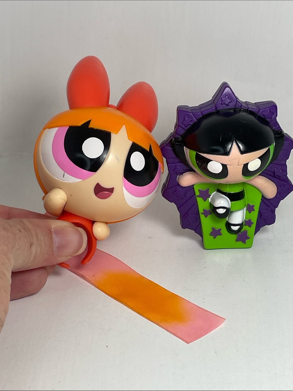 Blossom & Buttercup PowerPuff Girls McDonalds, Burger King Orange & Green